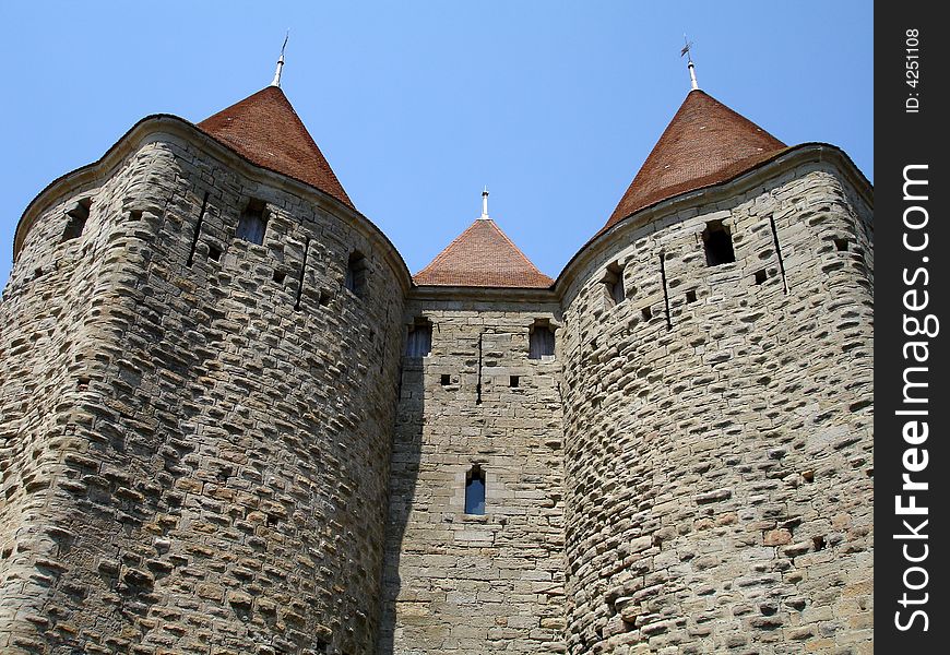 Carcassonne fortified town in south France