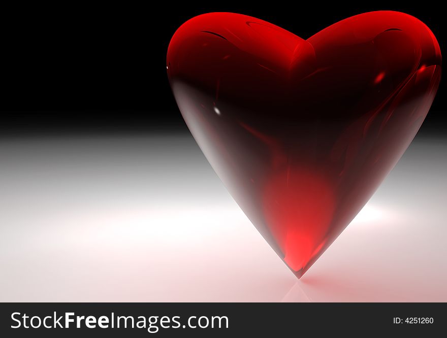 Valentine's day heart with black background. Valentine's day heart with black background