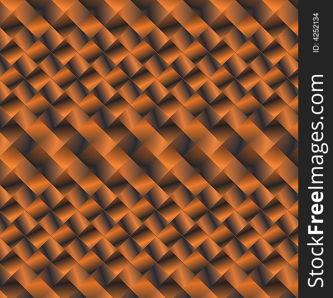 Cubic pattern of black and orange. Cubic pattern of black and orange