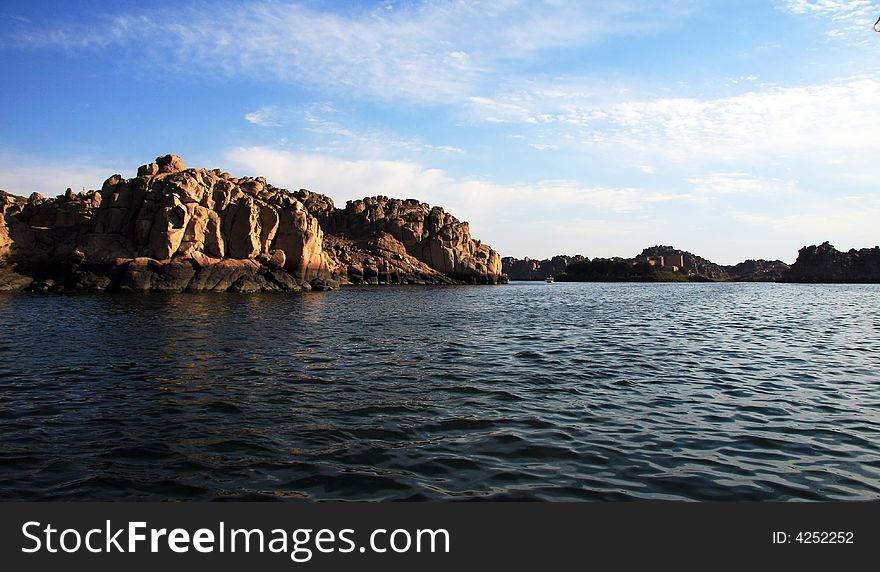 Philae Temple in the lake center