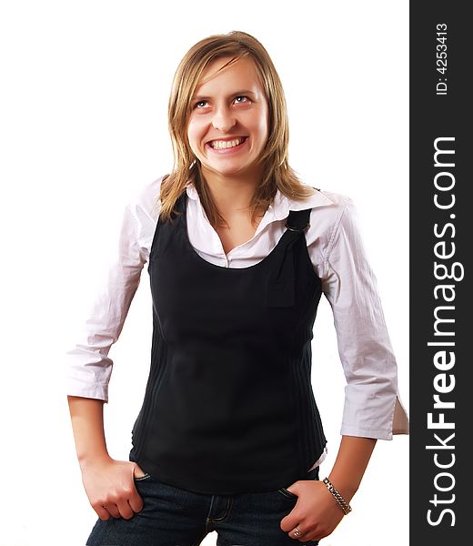 Young Businesswoman Laughing