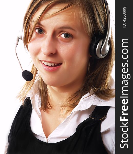 Young businesswoman having a phone call. Young businesswoman having a phone call