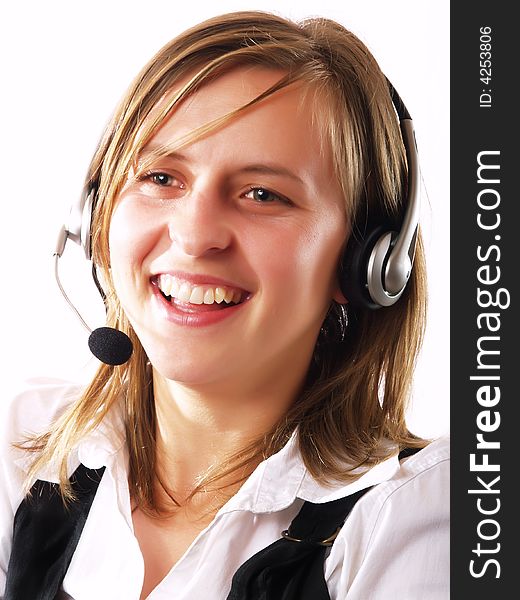 Young businesswoman having a phone call. Young businesswoman having a phone call