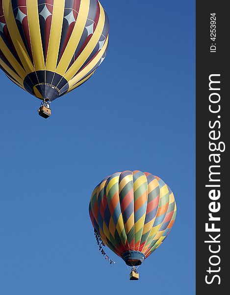 Colorful hot air balloons in the sky