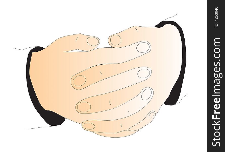 Illustration: hands position of men