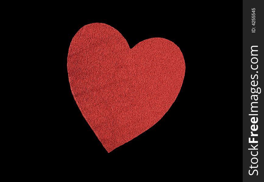 Big red heart on black background. Big red heart on black background