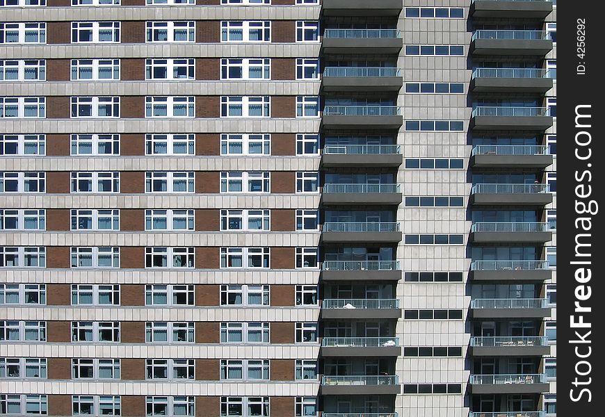 Crowded modern block of apartments condominium. Crowded modern block of apartments condominium