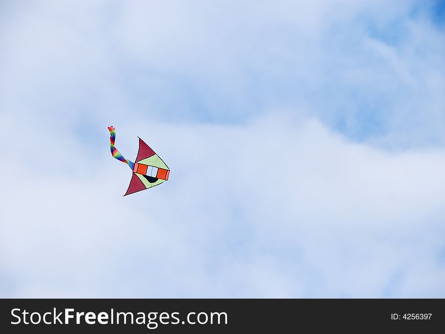 Kite against cloudy sky, Philippines