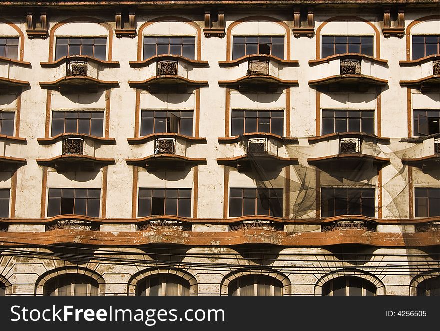 1940s Building along Pasig River. 1940s Building along Pasig River