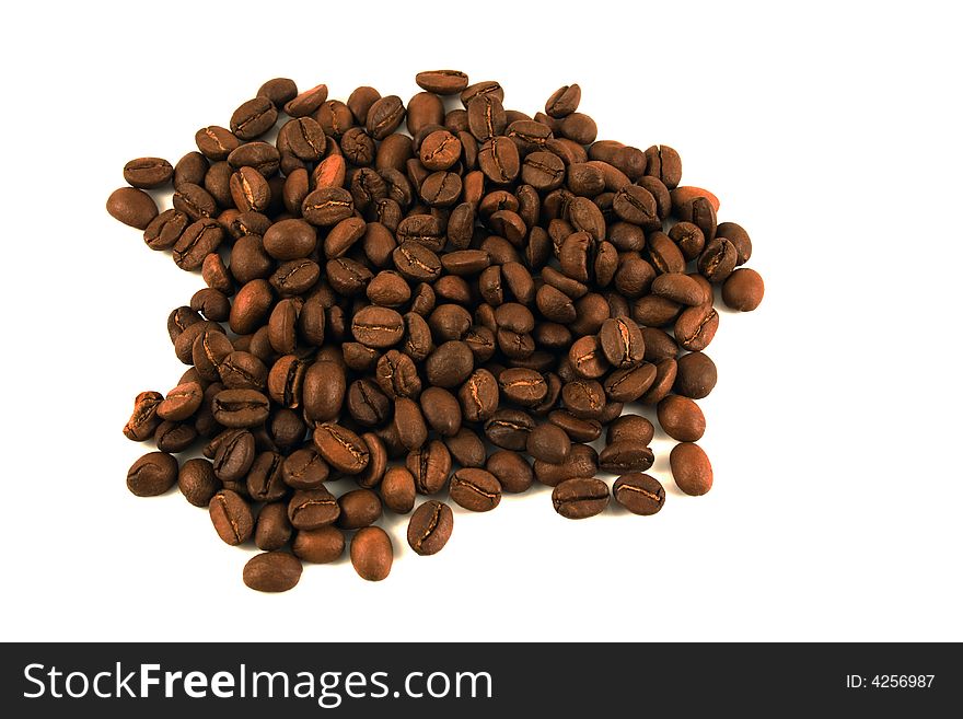 Coffee beans isolated on white background. Coffee beans isolated on white background