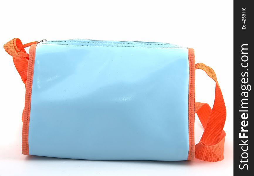 Female handbag on a white background