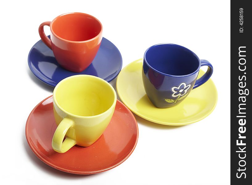 An image of a varicoloured cups