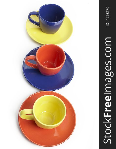 An image of a varicoloured cups. An image of a varicoloured cups