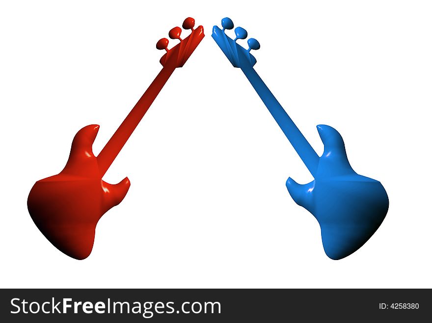 3D rock guitars