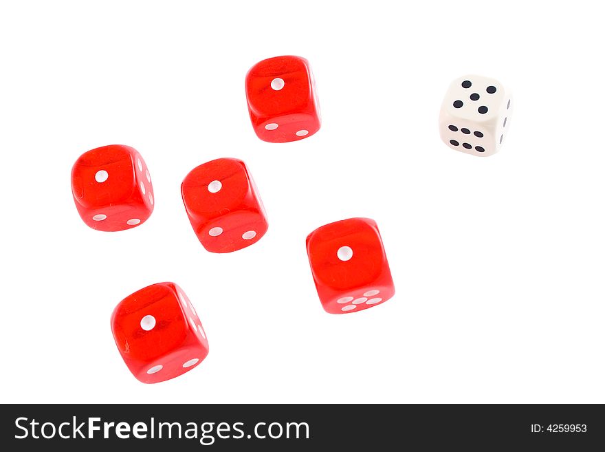 Red dices and white one
