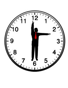 Businessman Clock Hands Time Royalty Free Stock Images