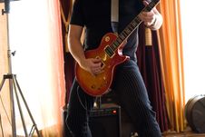 Musician Play On Guitar 3 Royalty Free Stock Photo Musician Play On Guitar 3 Royalty Free Stock Photo