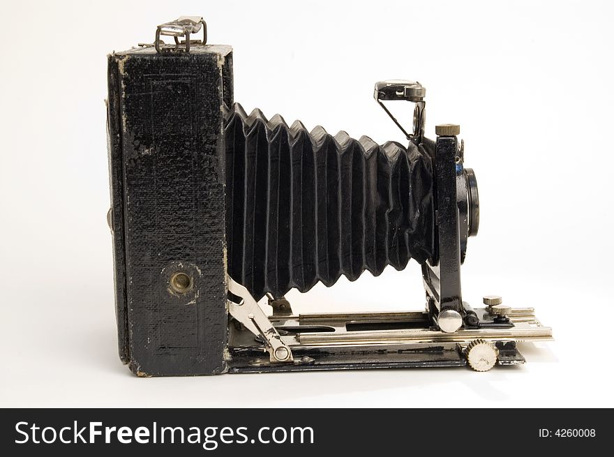 Old Classical Camera With Furs.