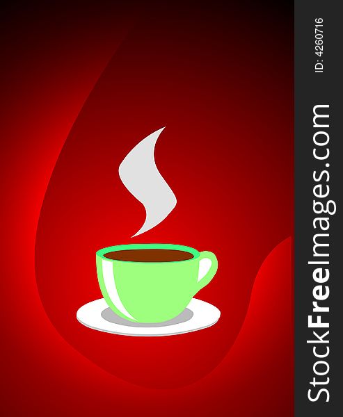 Cup of coffee, vector illustration