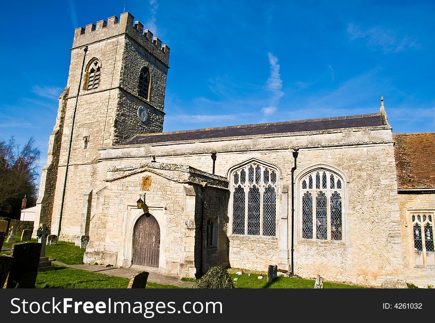 English country church - a medieval faith structure. English country church - a medieval faith structure
