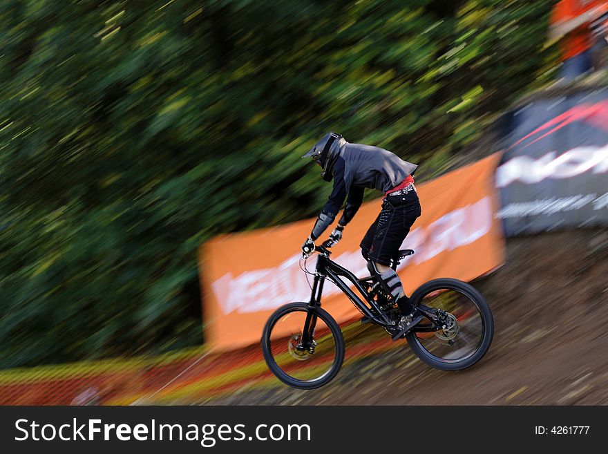 The bicycle racer at competitions. The bicycle racer at competitions