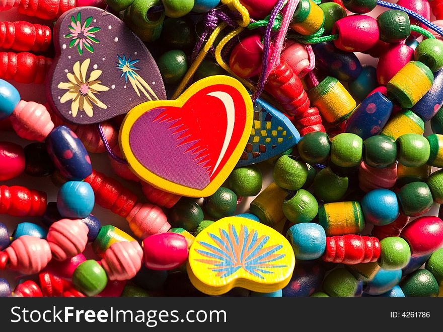 Heart-shaped beads