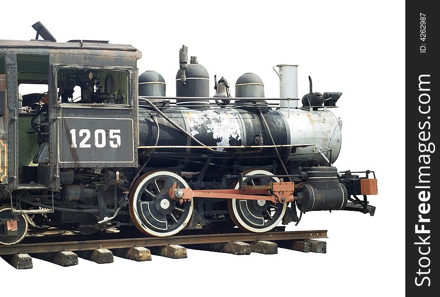 Vintage locomotive isolated