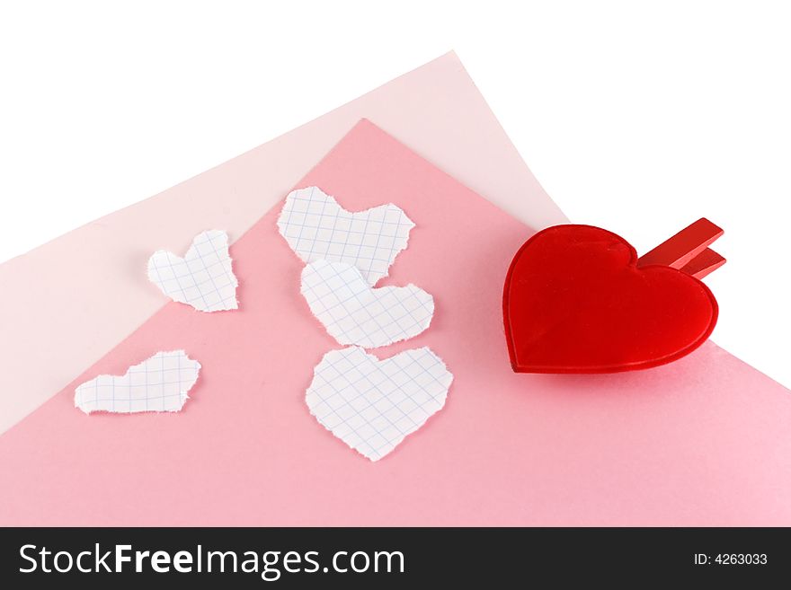 Image from holiday series: plush and paper-white hearts



handicraft, house: color doily on white background. Image from holiday series: plush and paper-white hearts



handicraft, house: color doily on white background