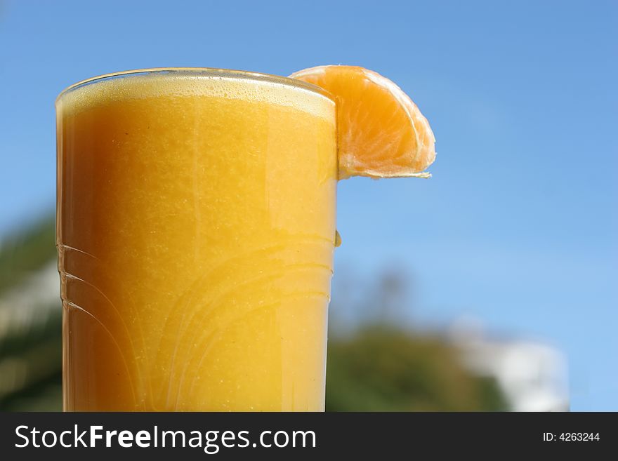 A freshly squeezed juice for the summer. A freshly squeezed juice for the summer