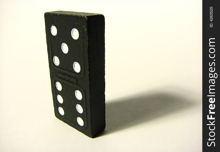 A monolith domino shot against white. A monolith domino shot against white.