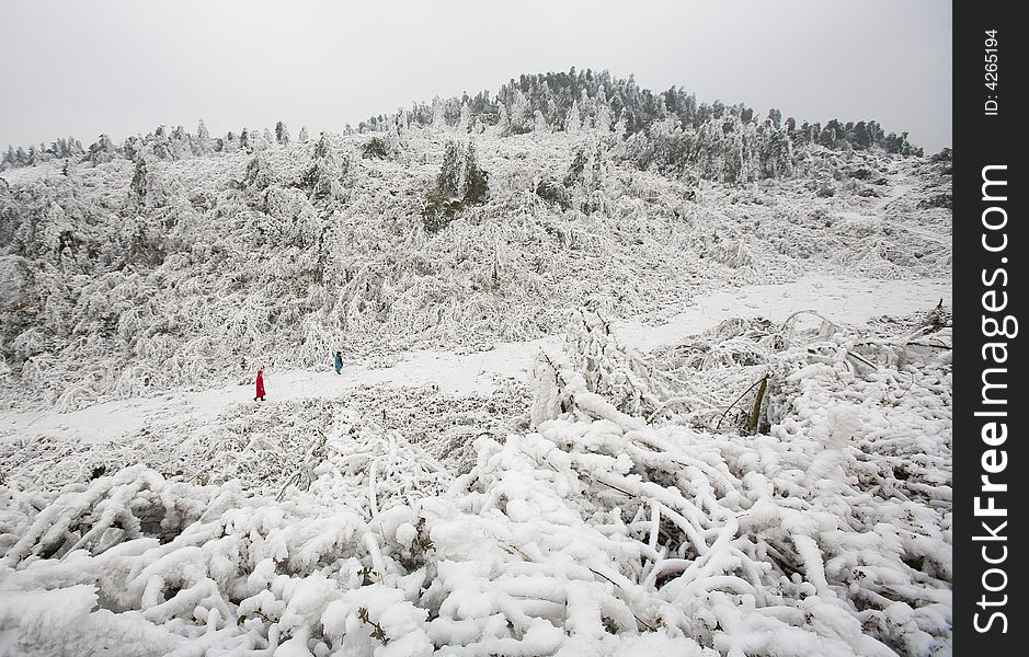 Mountains was became white with snow & ice in winter. Mountains was became white with snow & ice in winter