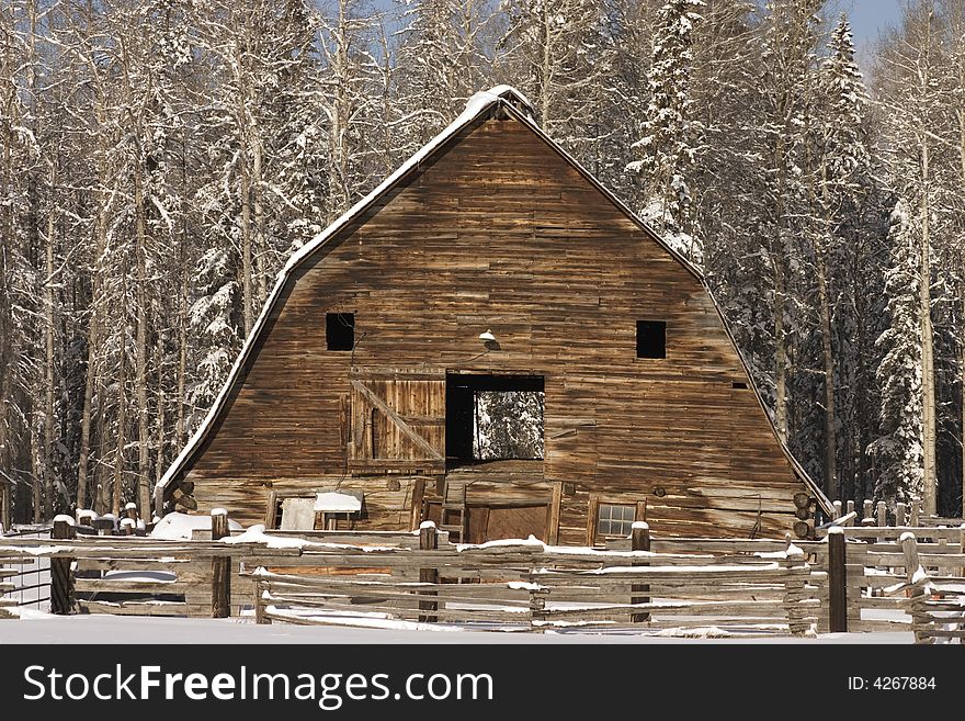 Winter barn