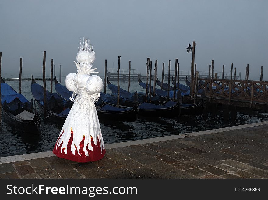 People during the Venice Carnival in Italy