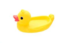 Rubber Duck On White Background Stock Photography