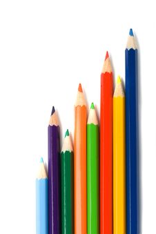 Laying Color Pencils Stock Photography Laying Color Pencils Stock Photography