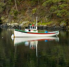Boat In Calm Bay Waters Stock Images Boat In Calm Bay Waters Stock Images
