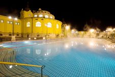 Public Baths, Night Royalty Free Stock Image Public Baths, Night Royalty Free Stock Image