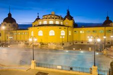 Public Baths, Night Stock Image Public Baths, Night Stock Image