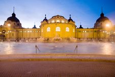 Public Baths, Night Royalty Free Stock Image Public Baths, Night Royalty Free Stock Image