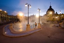 Public Baths, Night Royalty Free Stock Photos Public Baths, Night Royalty Free Stock Photos