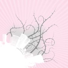 Grunge City In The Corner. Vector Stock Image Grunge City In The Corner. Vector Stock Image