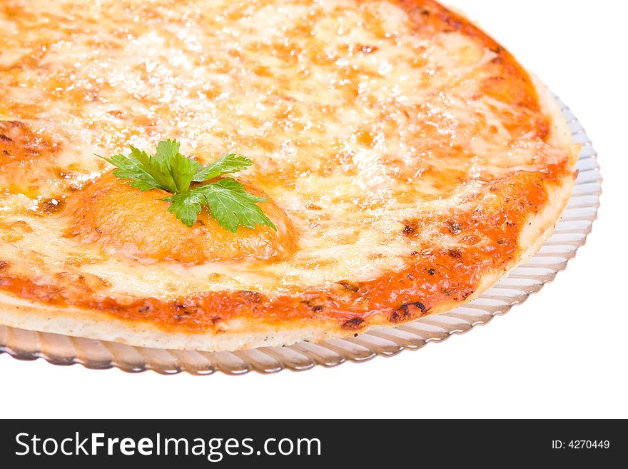 Picture of the tasty pizza with cheese. Picture of the tasty pizza with cheese