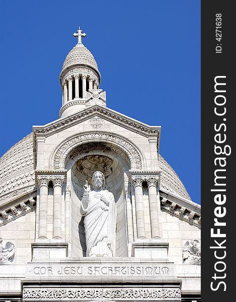 A detail of the Sacre-Coeur church, Montmartre, Paris