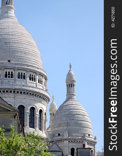 A detail of the Sacre-Coeur church, Montmartre, Paris