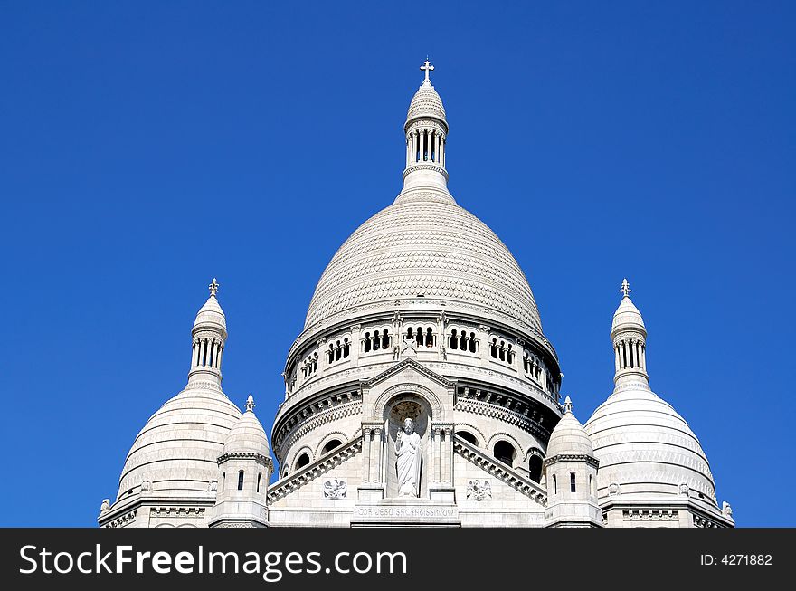 A detail of the Sacre-Coeur church, Montmartre, Paris