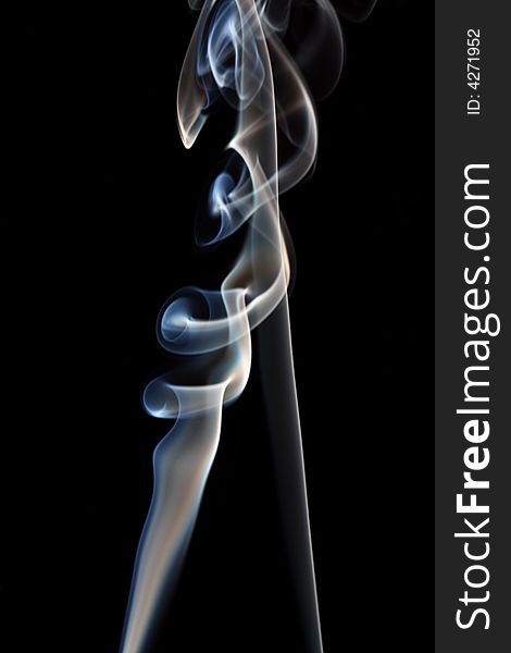 Amazing smoke shape 
on black background. Amazing smoke shape 
on black background