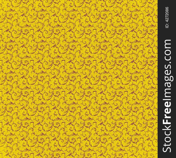Yellow and brown floral pattern. Yellow and brown floral pattern