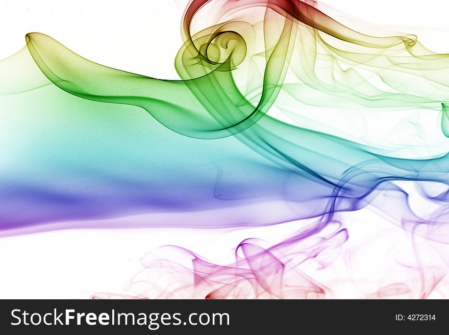 Colorful smoke abstract ,silky look