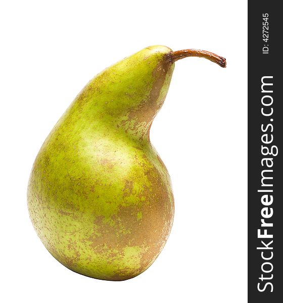 Bright isolated fresh pear. Yellow. Bright isolated fresh pear. Yellow.