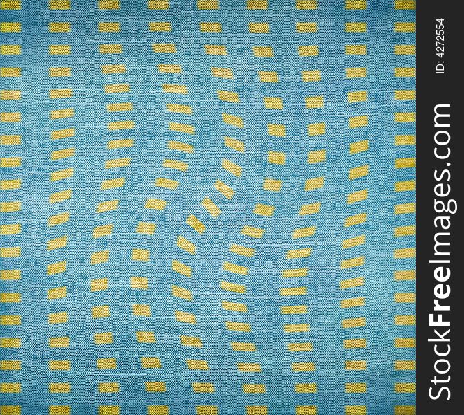 Blue grungy background with yellow pattern